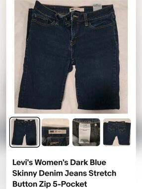 Levi's  535 Legging Dark Blue Skinny Denim Jeans Size ?